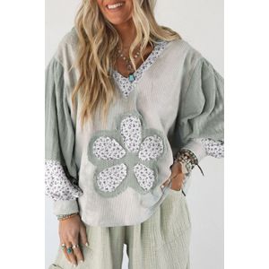 Bloem Applicatie V-hals Top