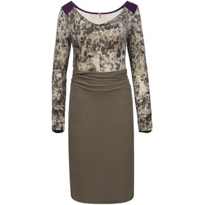 Jerseyjurk - Kraagjurk - Lange Mouwen - Printstof en Effen Kleur Punto di Roma