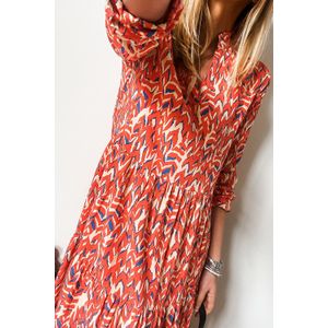Gelaagde Maxi Jurk met Abstracte Print