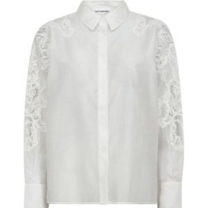 Co'Couture - Kawacc Geborduurde Blouse - Wit - Dames