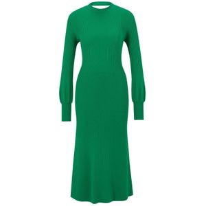 Hugo - Slopenny - A-lijn Jurk - Groen - Midi Lengte - Slim Fit