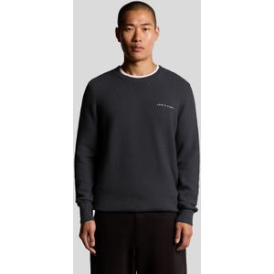 Lyle & Scott - Gebreide Trui - Marineblauw - Ronde Hals