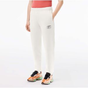 Lacoste - Sweatpants - Crème - Dames - Geborduurde Rechte Pijpen