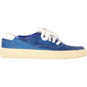 Saint Laurent Lage Sneakers in Blauwe Glitters