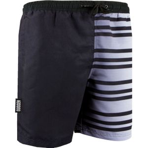 GUGGEN MOUNTAIN - Zwemshort - Wit Zwart - Met Patroonstrepen