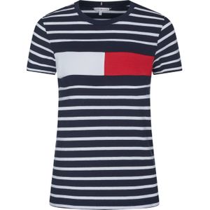Tommy Hilfiger - WW0WW32439 0X1 - T-shirt - Katoen - Ronde Nek - Korte Mouw