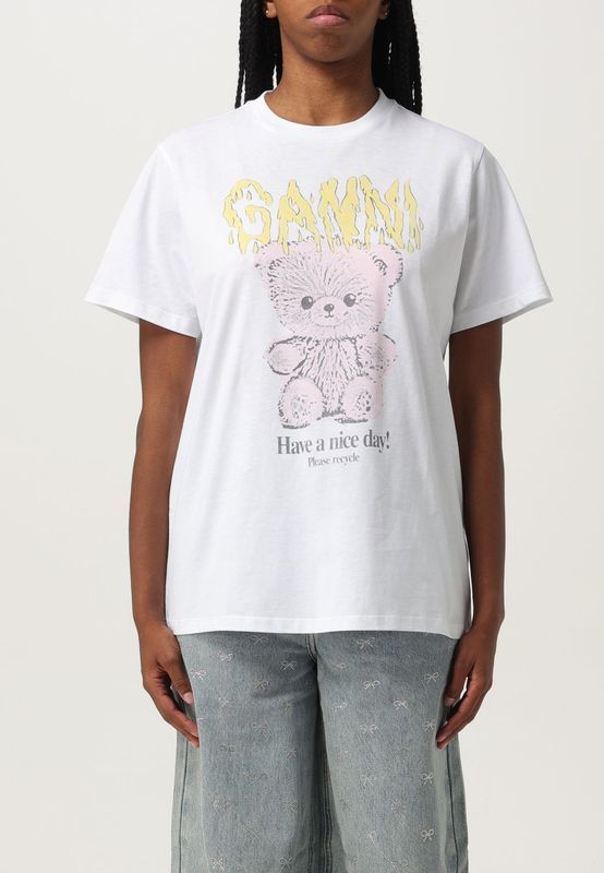 Ganni, Dames, Tops, Wit, Maat: XS Katoen,