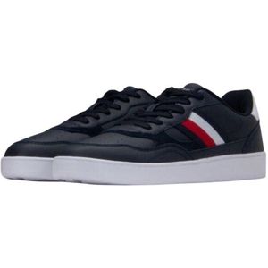 Tommy Hilfiger Heren retro stripe leren cupsole rechterschoenen