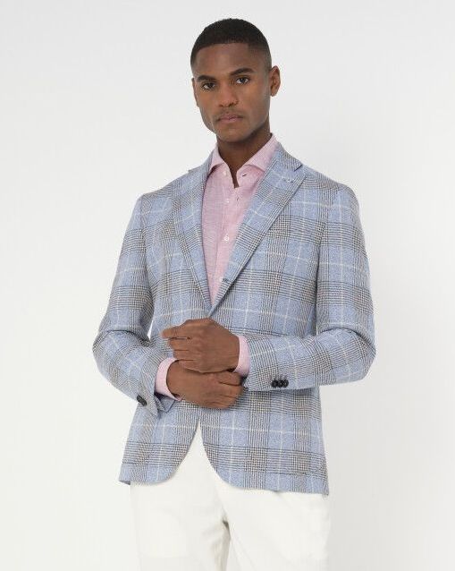 Dutch Dandies - Damon - Colbert - Lichte Paarse Kleine Ruit