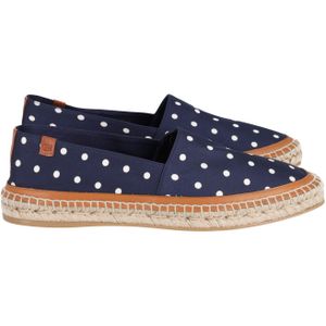 Gabriela Hearst Alba Polka-Dot Espadrilles in Marineblauwe Satijn