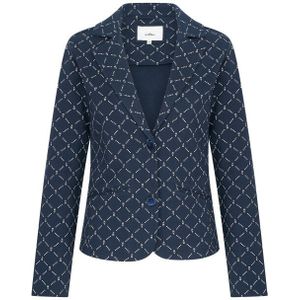 HV Society - hvsmonroe - Blazer - Zacht Stretch Katoen - All-over Logo Print