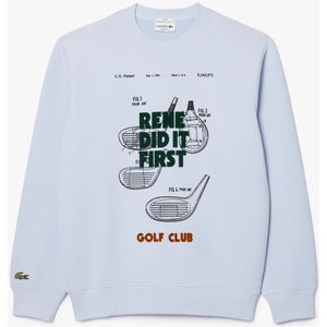 Lacoste - Relaxed Fit Sweatshirt - Blauw - Piqué Motief