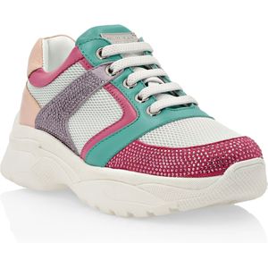 Runner Colorfull - Suède Runners - Contrastkleurig - Met Strass-steentjes