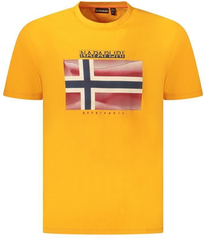 Napapijri - Relaxed Fit Ronde Hals T-shirt - Oranje - Katoen