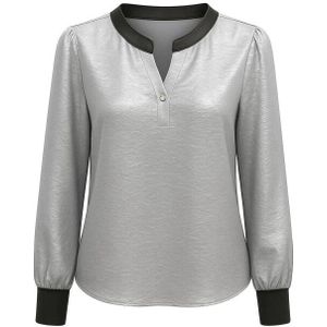 Zip73 - W25/232/01/020 - Top - Licht Grijs - Lange Mouw