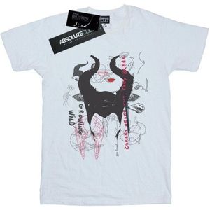 Li-cense Disney heren maleficent meesteres van het kwaad groeiende wilde horens collage t-shirt