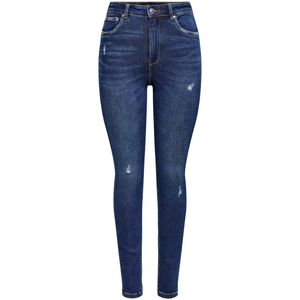 ONLY High Waist Skinny Jeans ONLMILA Dark Blue Denim