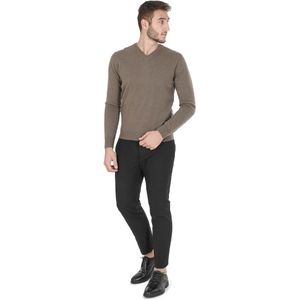 Crown Of Edinburgh Cashmere Heren Trui Met V-Hals Coe 0012 Marineblauw