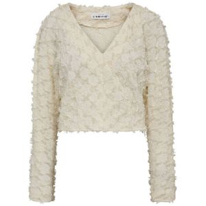 Haute L'Amitié - Pointelle Team Knit Hl 10095 - Gebreide Trui - Wit