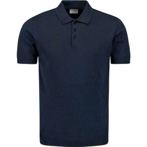 No Excess Pullover short sleeve polo button s deep blue