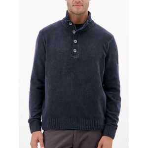 Lerros - Chenille-pullover - Classic navy - Met Troyer-kraag