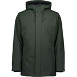 No Excess Jacket mid long fit hooded softshel dark green