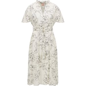 BOSS - Dalluah - Damesjurk - Floral - Korte Mouwen - V-hals