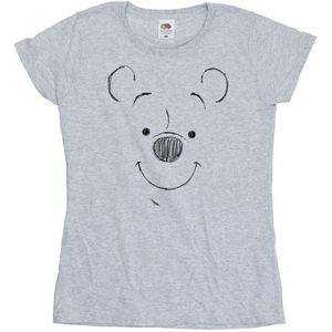 Li-cense Disney dames winnie the pooh winnie the pooh gezicht katoenen t-shirt