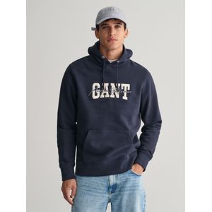 Gant Arch script hoodie evening blue