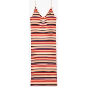Lacoste - Lange Gestreepte Katoenen Jurk - Multi kleur