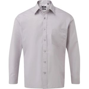 Premier Heren popeline overhemd met lange mouwen