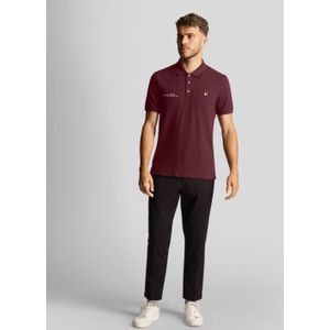 Lyle & Scott - Poloshirt - Bordeaux - Effen - Knoopsluiting