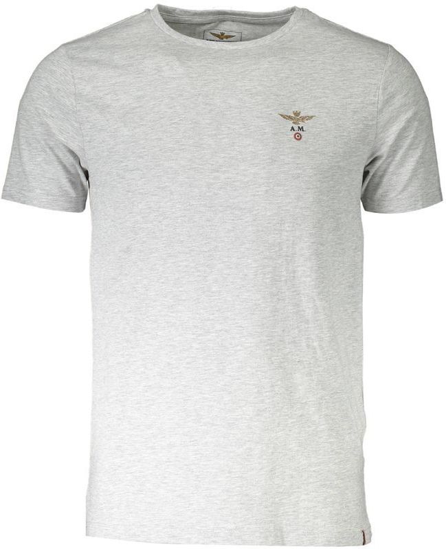 Aeronautica Militare - T-shirt - Grijs - Heren - Afneembare Mouwen