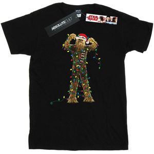 Li-cense Star wars heren chewbacca kerstverlichting t-shirt