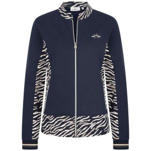 HV Society - hvsmira - Cardigan - Zwart - 95% Katoen, 5% Elastan, Zebra-Prints