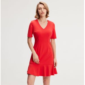 Minimalistische trapeze jerseyjurk