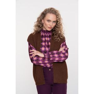 GEISHA - Gilet hairy - 775 brown