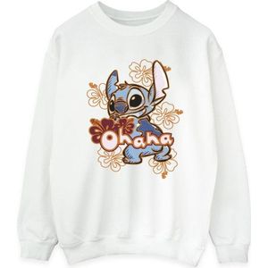 Li-cense Disney dames lilo and stitch ohana oranje hibiscus sweatshirt