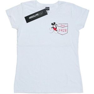 Li-cense Disney dames mickey mouse faux pocket sinds 1928 katoenen t-shirt