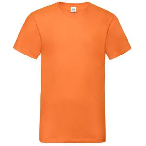 Fruit of the Loom - Valueweight V Neck T-shirt - Zwart - 100% Katoen
