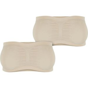 Urban Classics Dames gewatteerde bandeau top (set van 2)