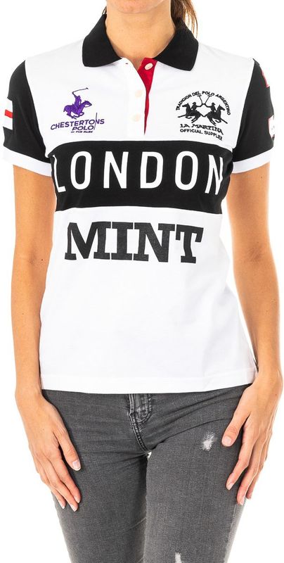 Damespolo - Wit-Zwart - Korte Mouwen - 2WPG79