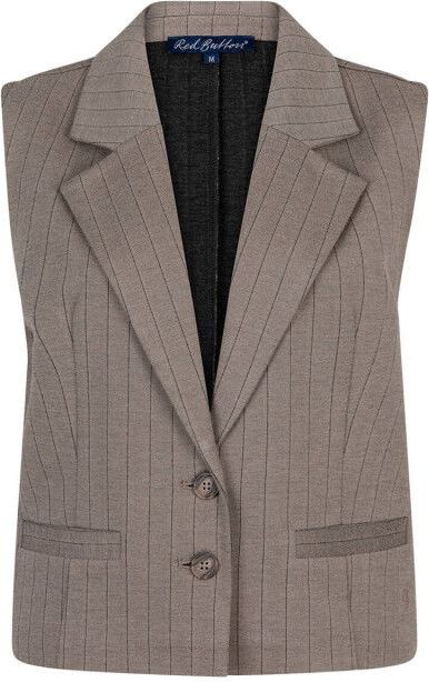 Red Button - Waistcoat Punta Pinstripe - Gilet - Beige