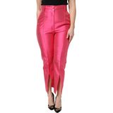 Dolce & Gabbana, Dames, Broeken, Roze, Maat: 3XS Zijde,