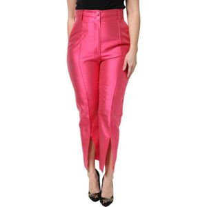 Dolce & Gabbana, Dames, Broeken, Roze, Maat: 3XS Zijde,