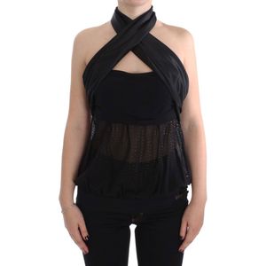 EXTE Zwarte Halswikkel Top Blouse