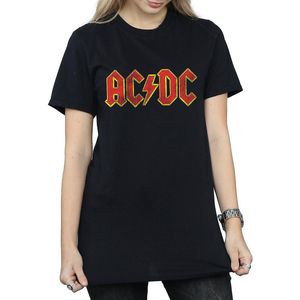 Li-cense Ac/dc dames distressed logo cotton boyfriend t-shirt