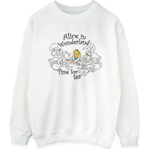 Li-cense Disney dames alice in wonderland time for tea sweatshirt