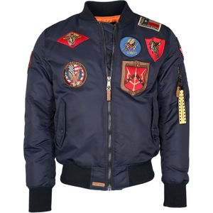 Top Gun - Casual Jack - Groen - Gevoerd - Met Patches