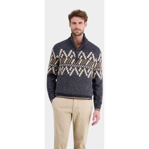 Lerros - Trui - Classic Navy - Gebreide Trui - Noors Patroon